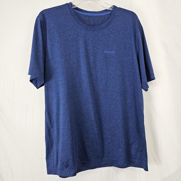 Marmot Men's Size XL Blue Heathered Active Wear T Shirt Short Sleeve - Picture 1 of 6